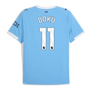 Manchester City Jeremy Doku #11 Domácí Dres 2025-26 Krátký Rukáv